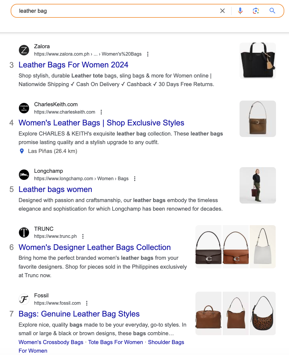 Search results for keyword leather bag
