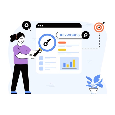 vector style image of a girl.